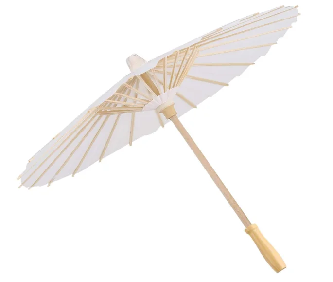 paper parasols White  Paper Umbrella 23.6' Paper Parasol Umbrella DIY Decorative Chinese Japanese Umbrella for wedding Props
