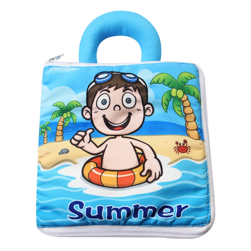 Ocean Cloth Book Early Education Pasteable Baby Learning Toy Baby Cloth Book