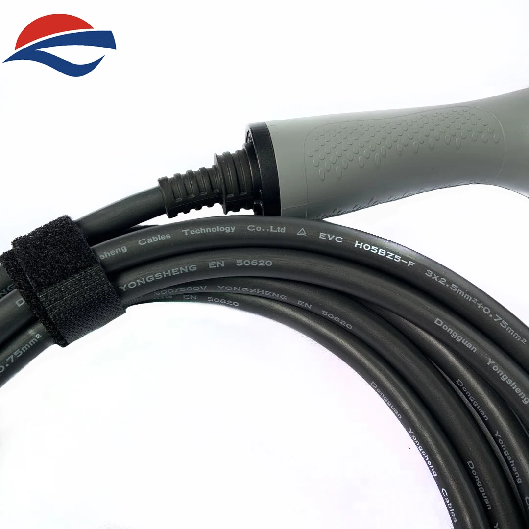 EU Standard Plug Type 2  32A Three Phase EV Charging Cables For Electric Vehicles