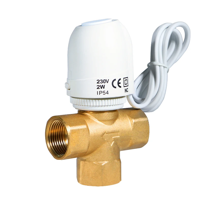 Заводская директорская цена DN20 DN25 4-ходовой латунный моторизованный клапан катушки вентилятора с приводом