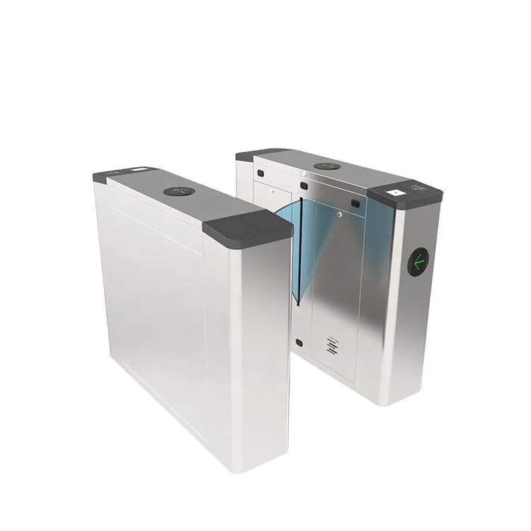 High security fully automatic RFID NFC optical waist high flap turnstile barrier gate ssytem for parks
