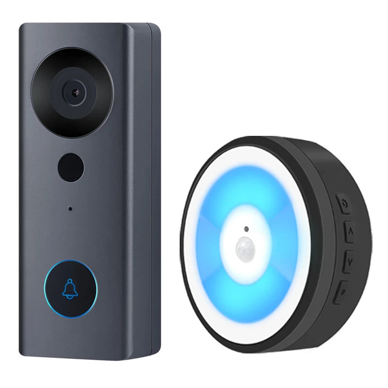 Tuya App 1080P HD Video Doorbell with Camera Wireless Door Bell Icould Storage Mini WiFi Video Door Phone for Apartment