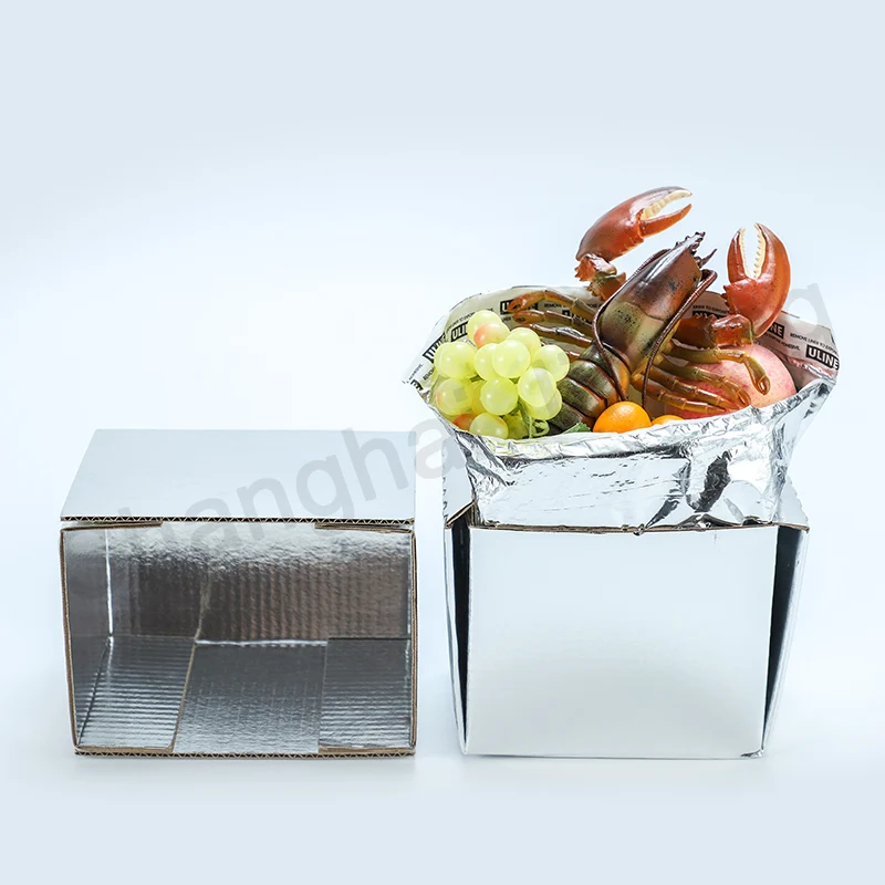 Sausage Ship Containers Foam Insulated Aluminum Foil Carton Custom Thermal Food Container Hot or Cold for Hours Packaging Box