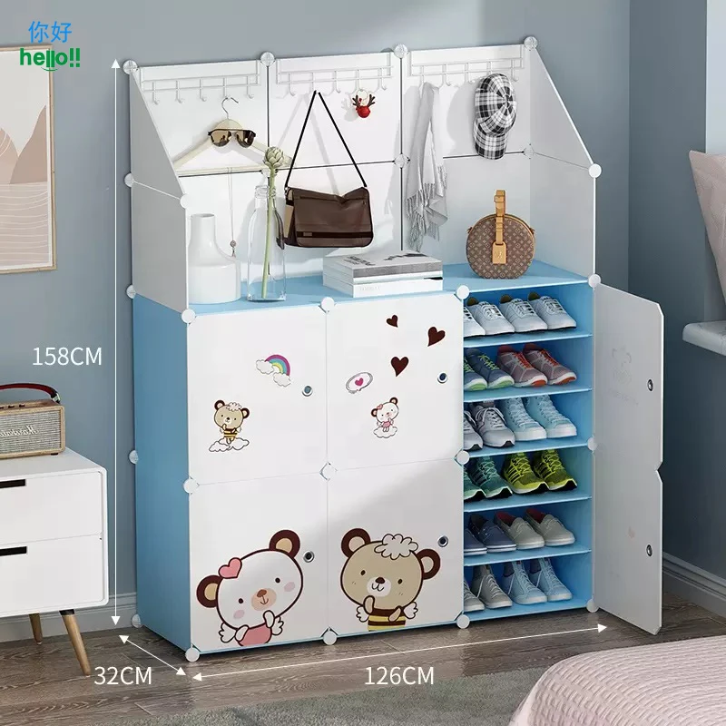 Simple Coat Rack Metal Shoe Rack Home Dormitory Simple Installation Multi-layer Shoe Cabinet Rental Room Storage Rack