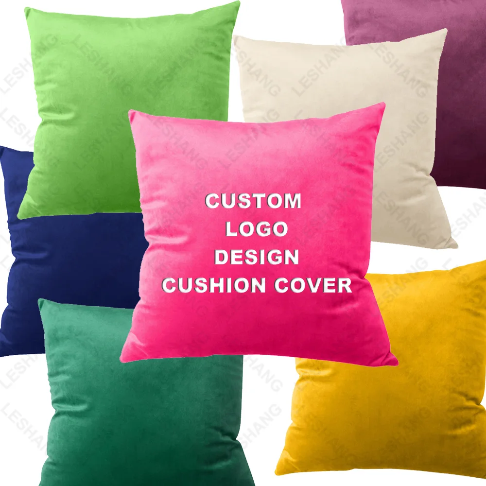 18 x 18 Inch 45 x 45 cm Wholesale Custom Sofa Throw Luxury Pillowcases Pillow Velvet Cushion Cover Case
