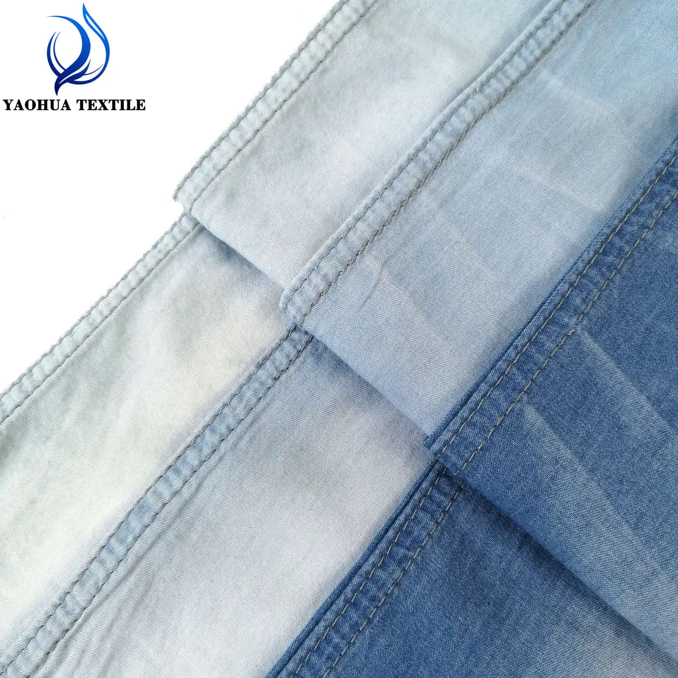 706 Light weight light blue rolls of 100% cotton denim fabric for shirt