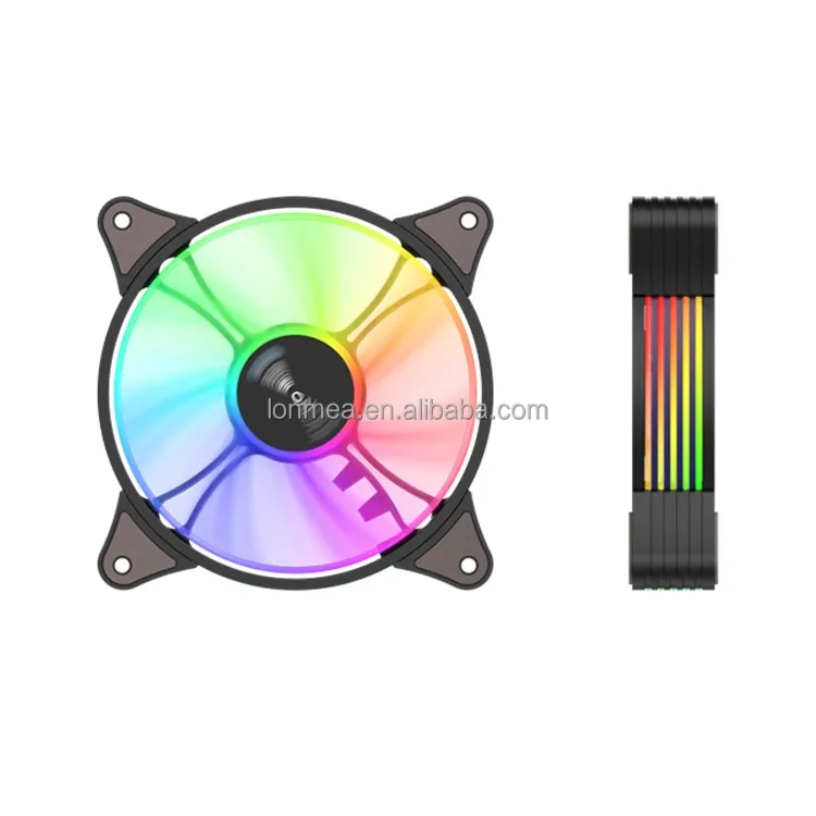 2021 Hot Sale 12025 4pin AURA 3PIN ARGB PC Case Fan 1800rpm  Gaming Computer Cooler fans with EVA Footpad