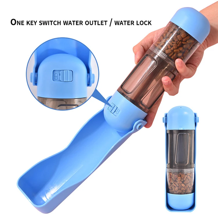 Dog Water Bottle Portable Pet Travel Bowl Foldable Dispenser for Walking Hiking