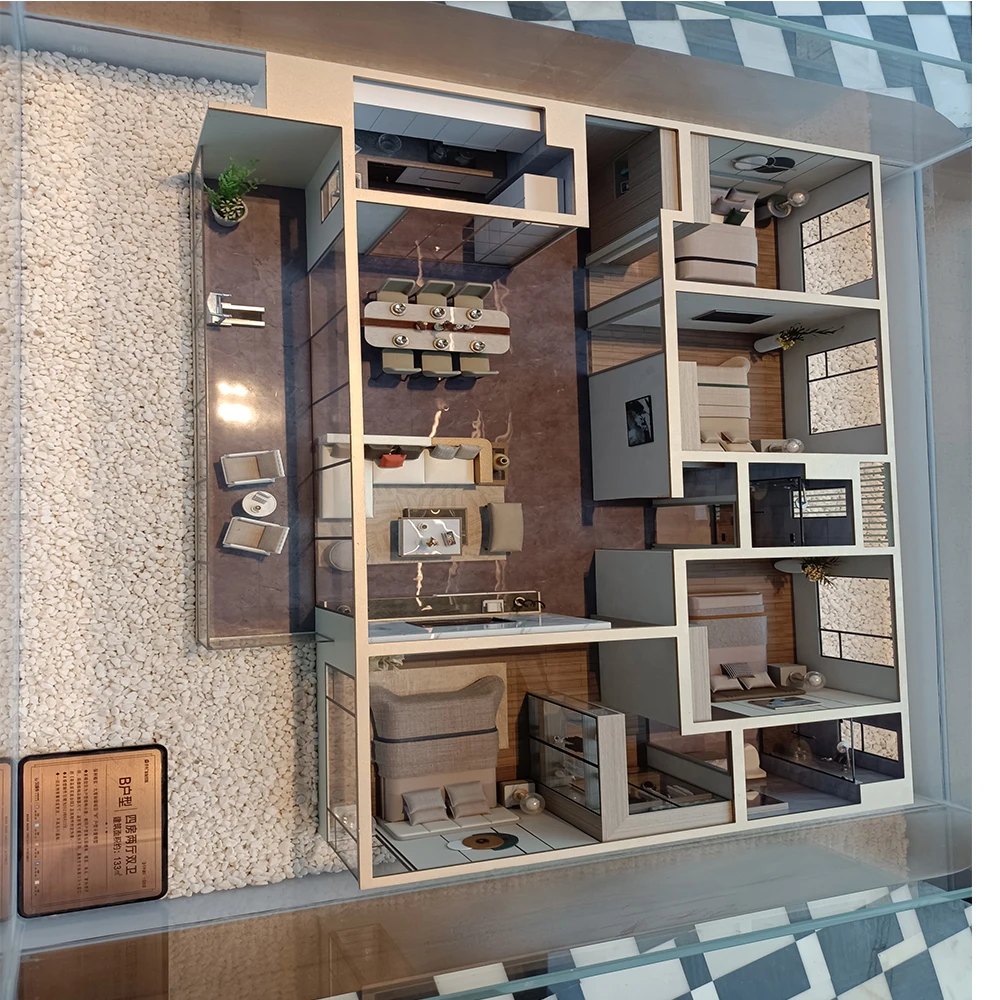 Acrylic material mini house interior design model Aolin model Architectural scale model
