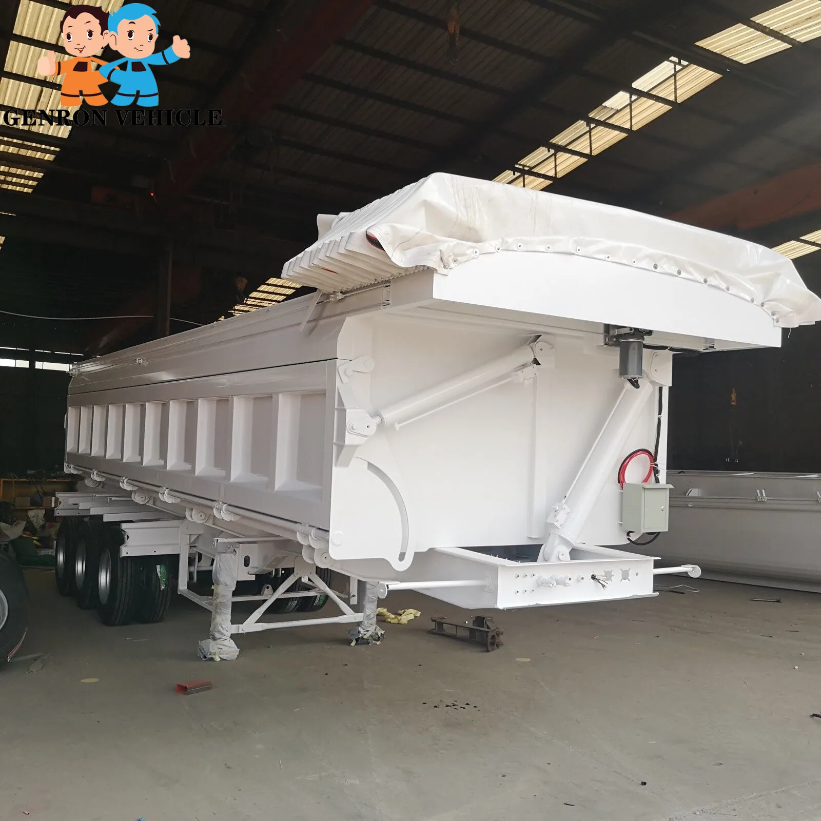 Australia/Indonesia/Malaysia 3 axles side tipper/tipping/rollover dump semi trailer truck for coal transport/mining from factory