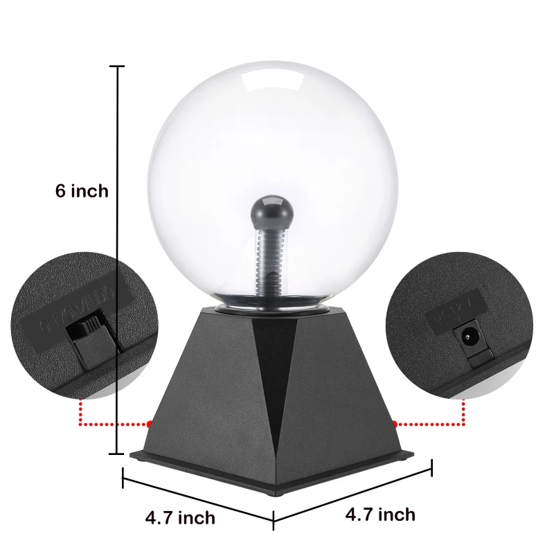 New ins 6 inch USB magic ball light touch sensitive sound controlled plasma lamp night light