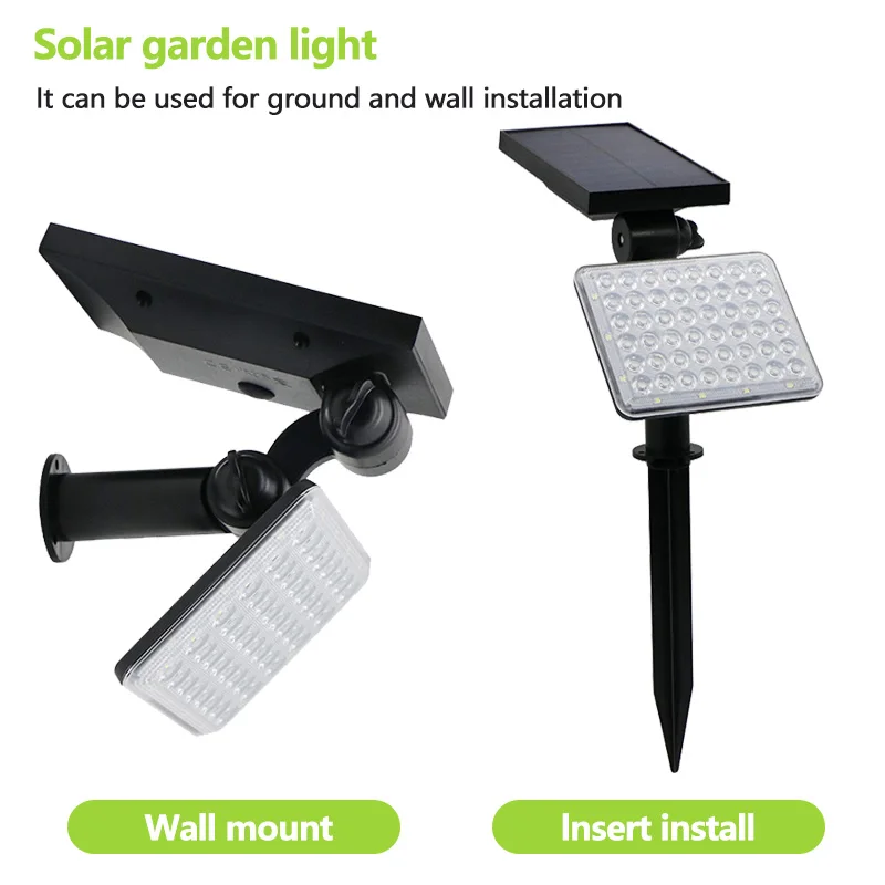 Solar Outdoor Lights 62 LEDs Borderless Full-Screen Lighting Auto On/Off Outdoor Lawn Lights for Yard Gard