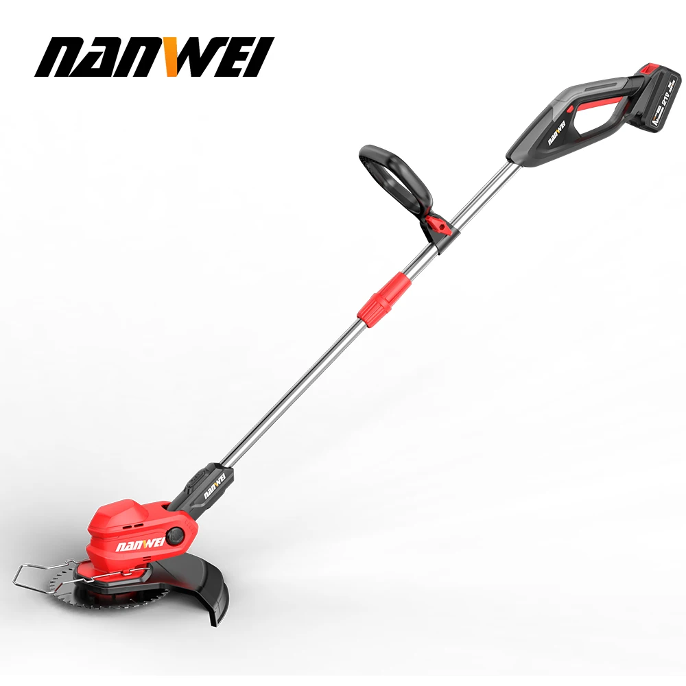 NANWEI Cordless Brushless High Quality Garden Electric Rechargeable Power String Trimmer 2 Stroke Engine Grass Cutting Machine
