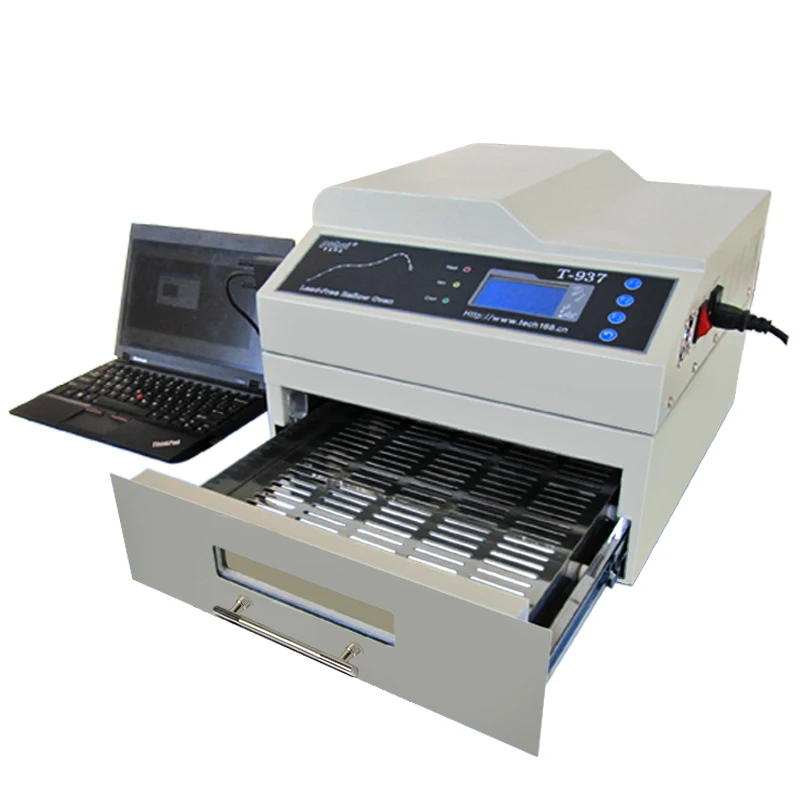 puhui desktop reflow oven t937 connect with computer welding equipment t-937