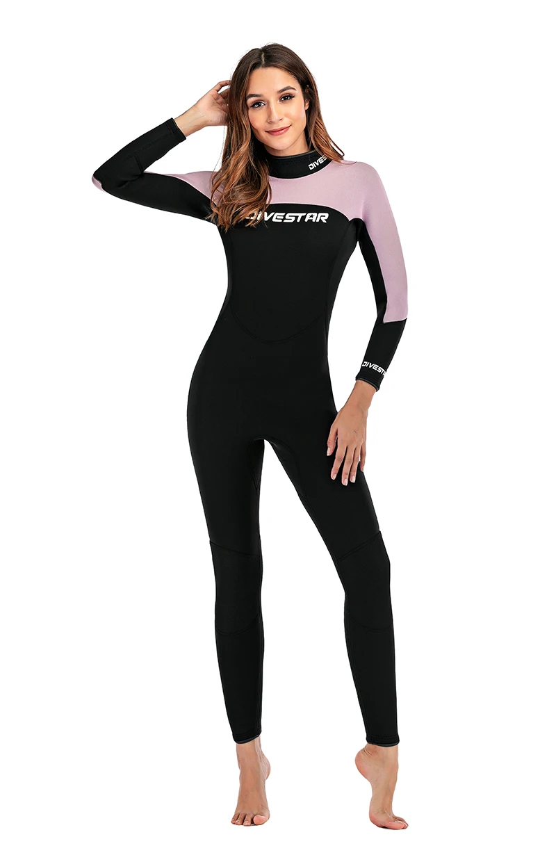 DIVESTAR оптовая продажа 3 мм Толщина гибкий неопреновый подводное плавание гидрокостюм для дайвинга женщин