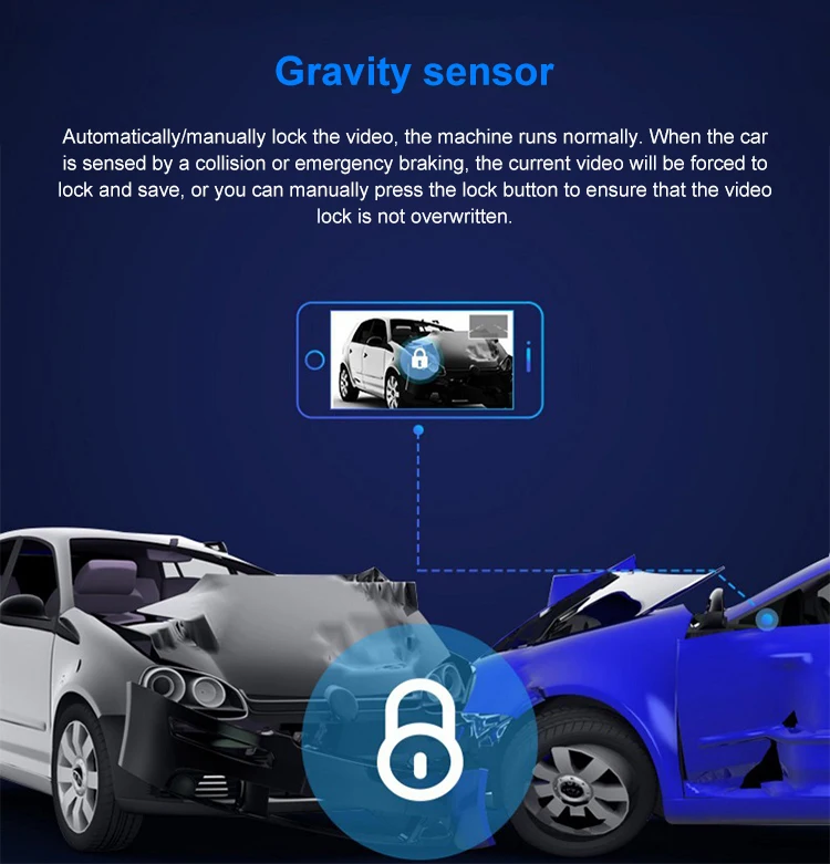 170 degree wide angle full HD 1080p car mini DVR front and rear dual cameras car black box WiFi dash cam 