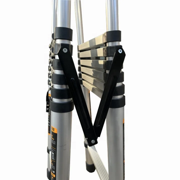 Hot Selling Double Sided Aluminum Folding Telescopic Ladder With Hinges