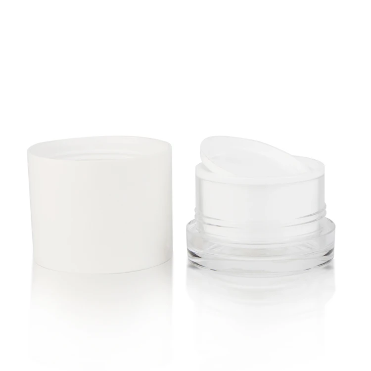 Luxury mini 5 g 10 g  clear cosmetic jar square acrylic cream jar for eye cream