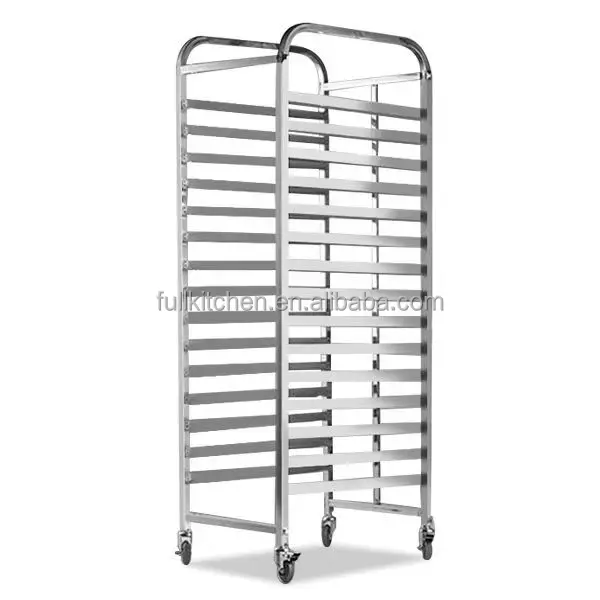 304 stainless steel tray rack trolley bakery cooling pan car aluminum food baking tray carts for Fast Food Kitchen Equipment
