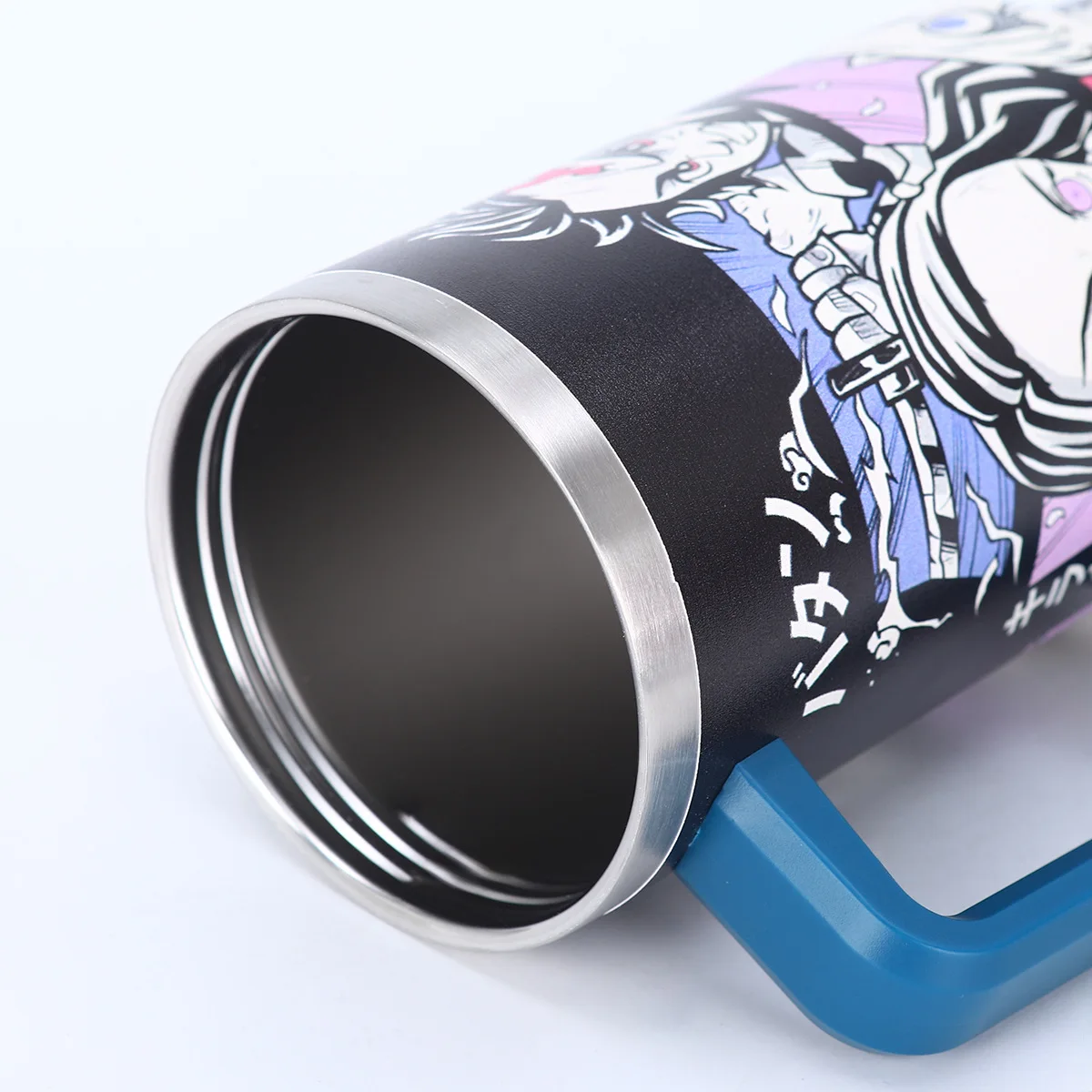 Large Capacity New Christmas 304 Tumblers With Straw Rainbow Powder Coated Bulk Stainless Steel