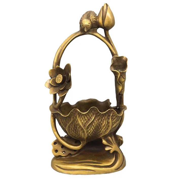 
Pure Brass Flower basket decoration Metal crafts 