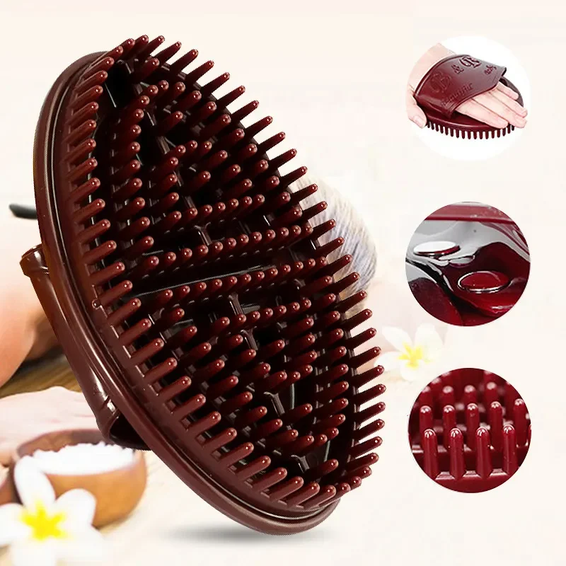 Top Quality TPR Manual Exfoliating Body Meridian Massage Brush for Body Healthcare Massage