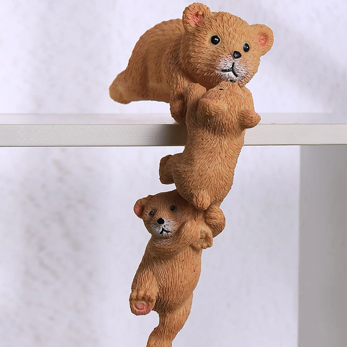 wholesale Resin Animal Model garden Decoration Three brown teddy bear Sculpture Ornaments art cute bear family statue