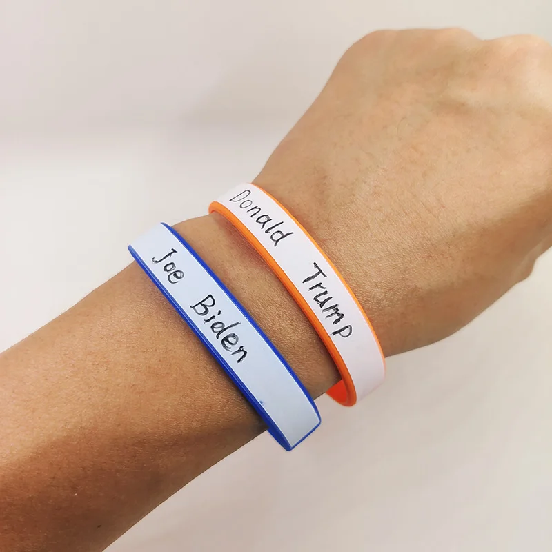 
Printed Engraved Custom Bracelet Plastic Silicone Rubber Silicone Wristband Debossed 