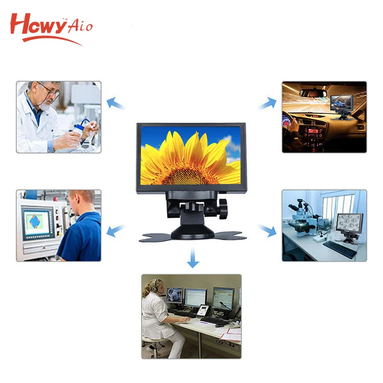  Металлический корпус 5 дюймов TFT ЖК-монитор VGA AV вход CCTV