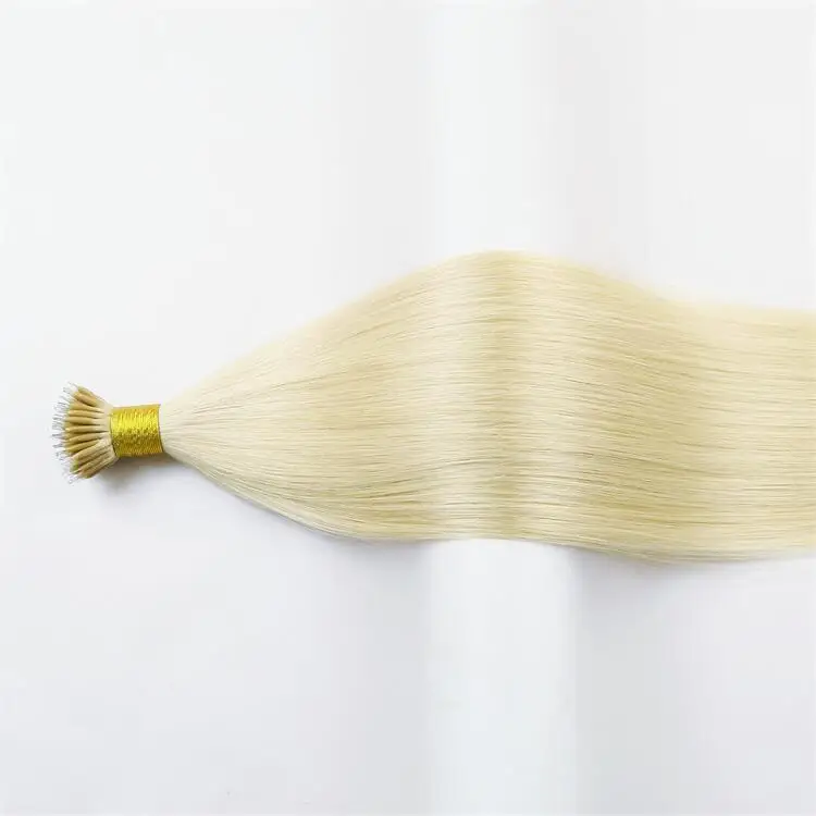 Оптовая продажа 100% натуральные волосы Remy объемные кудрявные прямые китайские с нанокольцами