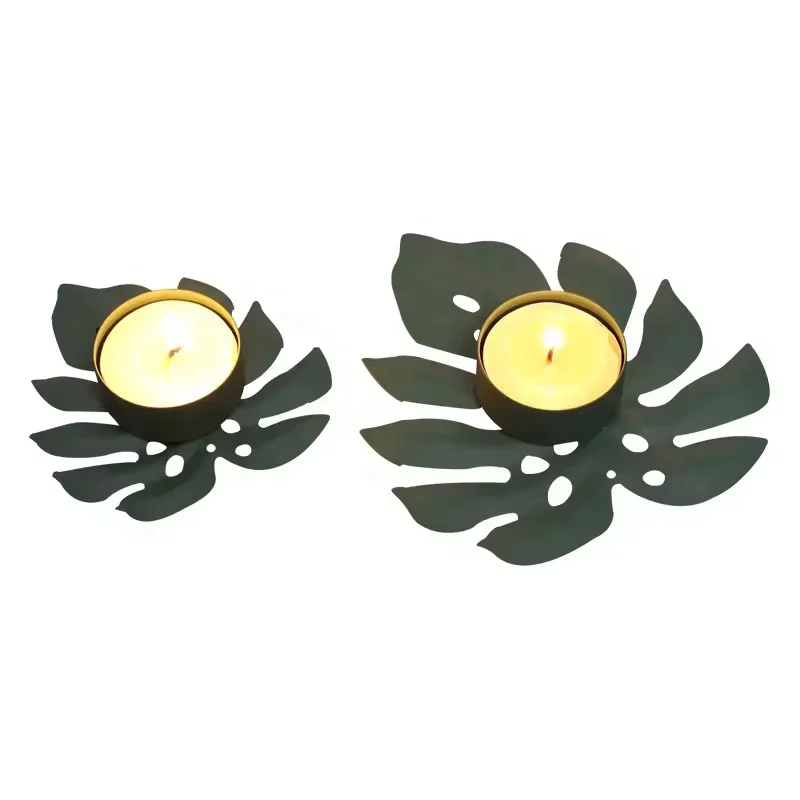 Turtle Leaf Candlestick Taper Candle Stand Metal Candlestick Holder Tealight Votive Cups Vintage Candlestick Holders