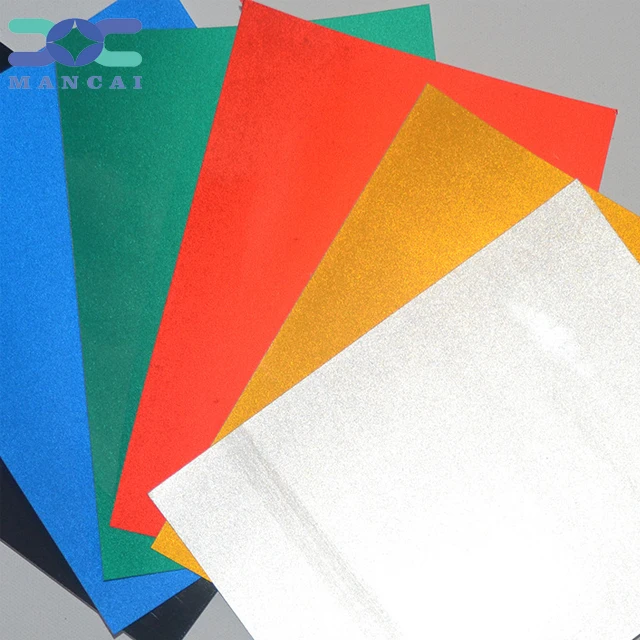 MANCAI Factory Price 3100 PET Advertising Grade Reflective Sheeting Reflective Sheet Material Reflective Vinyl