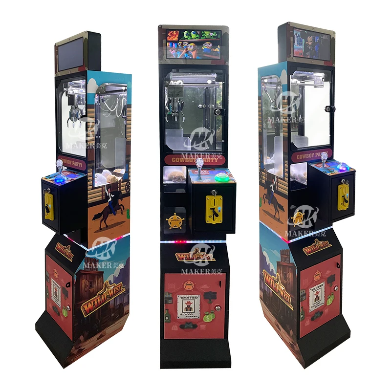 Mini Metal Claw Arcade Prize Vending Game with Joystick Control 220v Small Plush Plastic Doll Machine with Display Mini Maker