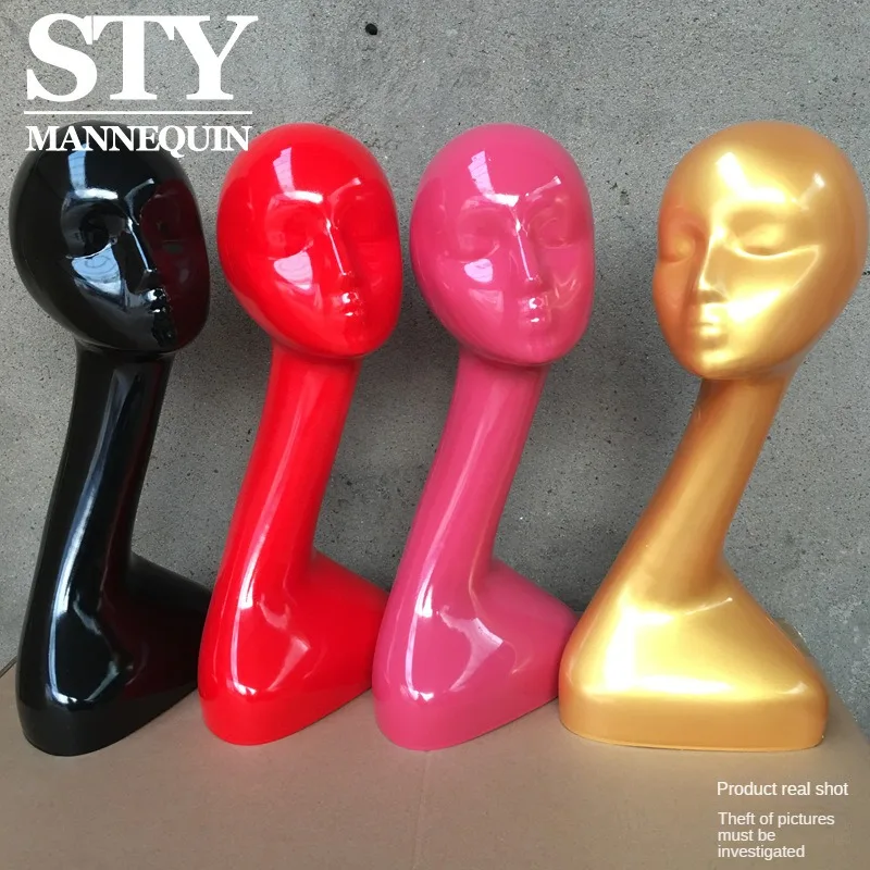 mannequin head for wig   display stand	Golden concept doll for wigs gold mannequin heads for wigs