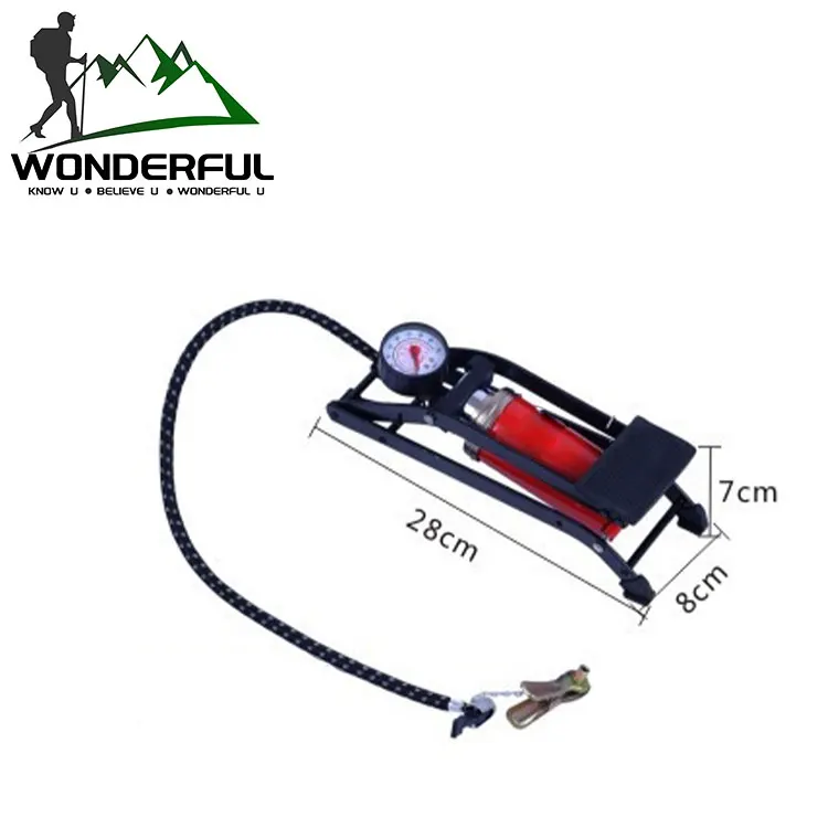 Mini Hand Portable Aluminum Bicycle Air Compressor High Pressure Floor Pump With Gauge