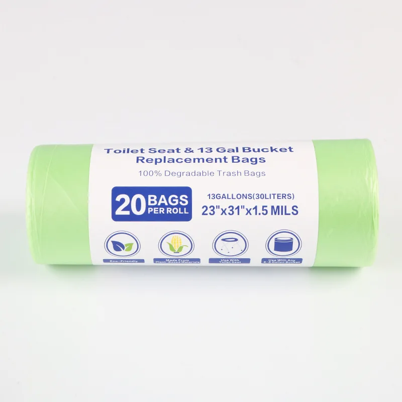 Environmentally friendly materials 13gal Trash Cans Heavy Duty Black Plastic Garbage Bins Scrap Container