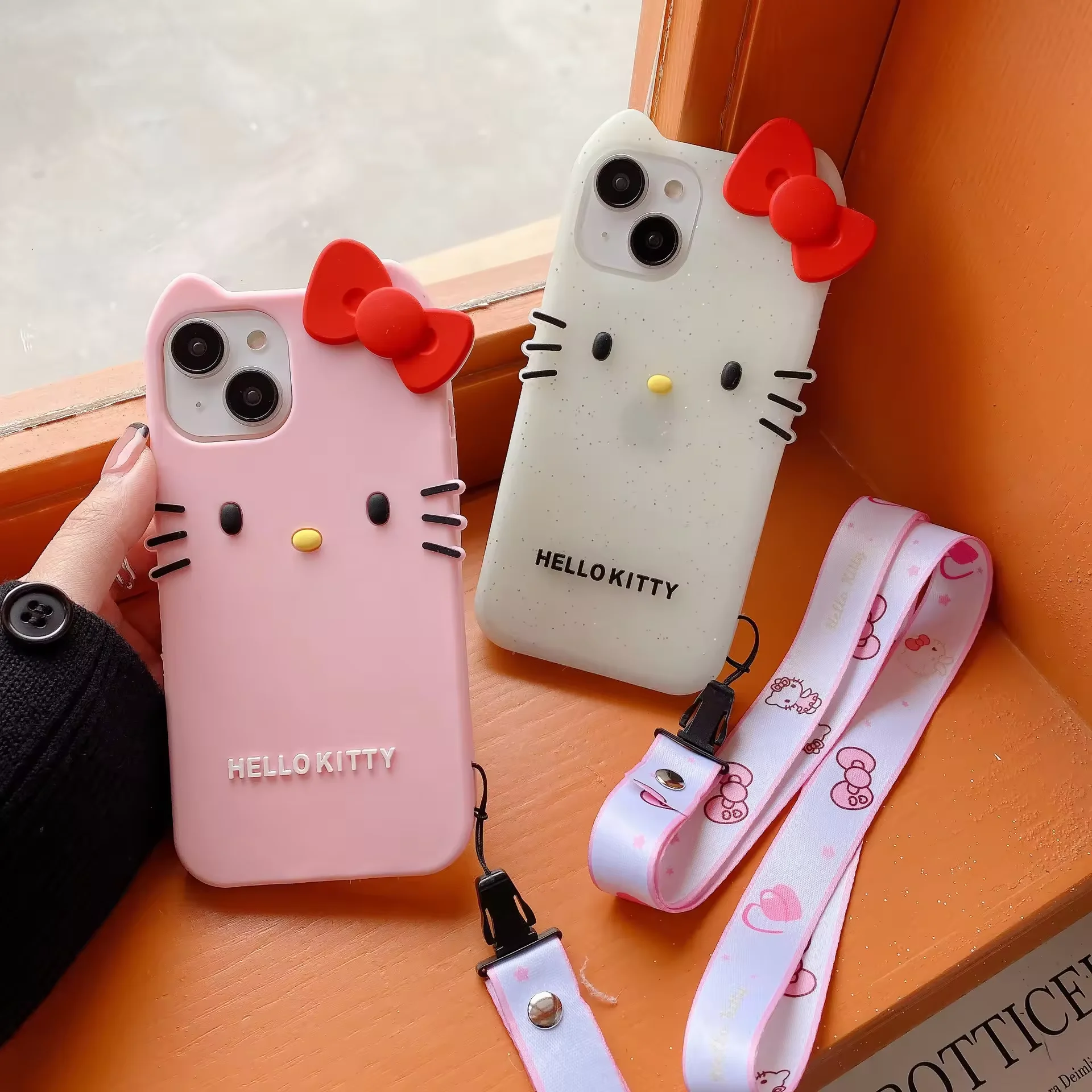 2025 New Sanlio Kt cat Cute Phone Case for iPhone 16 15 14 13 12 11 Pro Max XR XS Max 7 Plus Y2K Creative Silicone Soft Cover