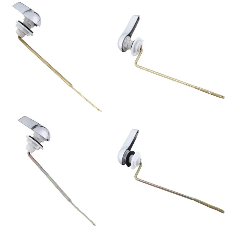 Toilet Handle/ Zinc Alloy Chrome and Brass Lever Side Mounting Single Flush Toilet left Lever HB104