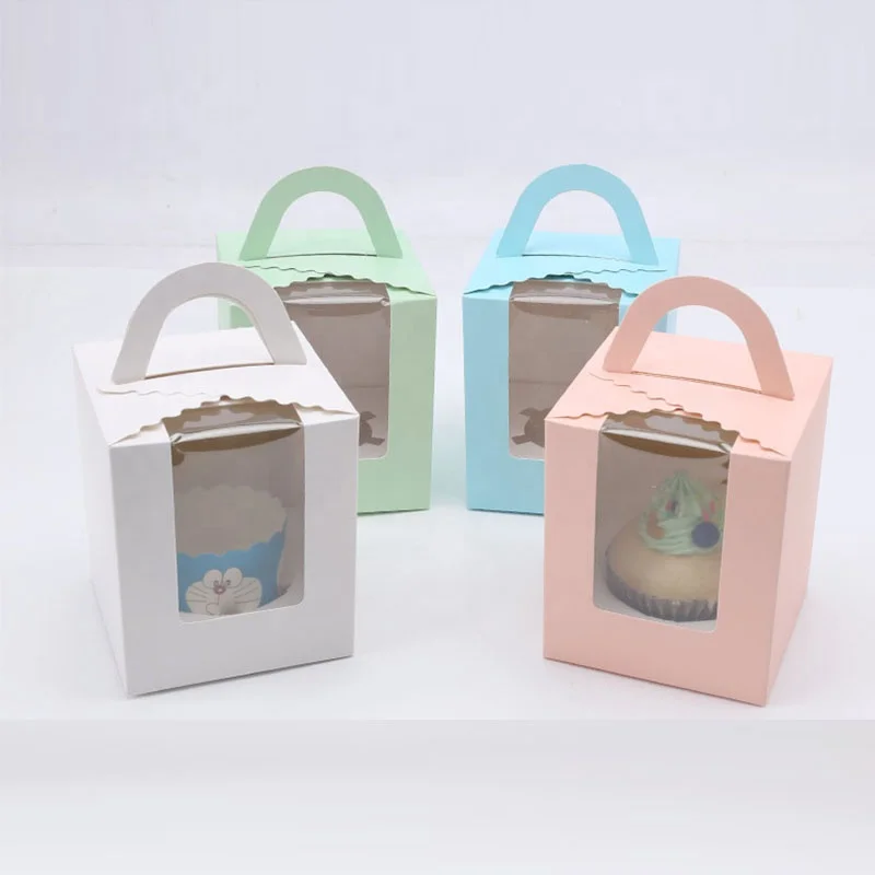 Customized Macaron Box Food Grade Packaging Candy Cookie Paper Macaron Packaging Box with Clear Window