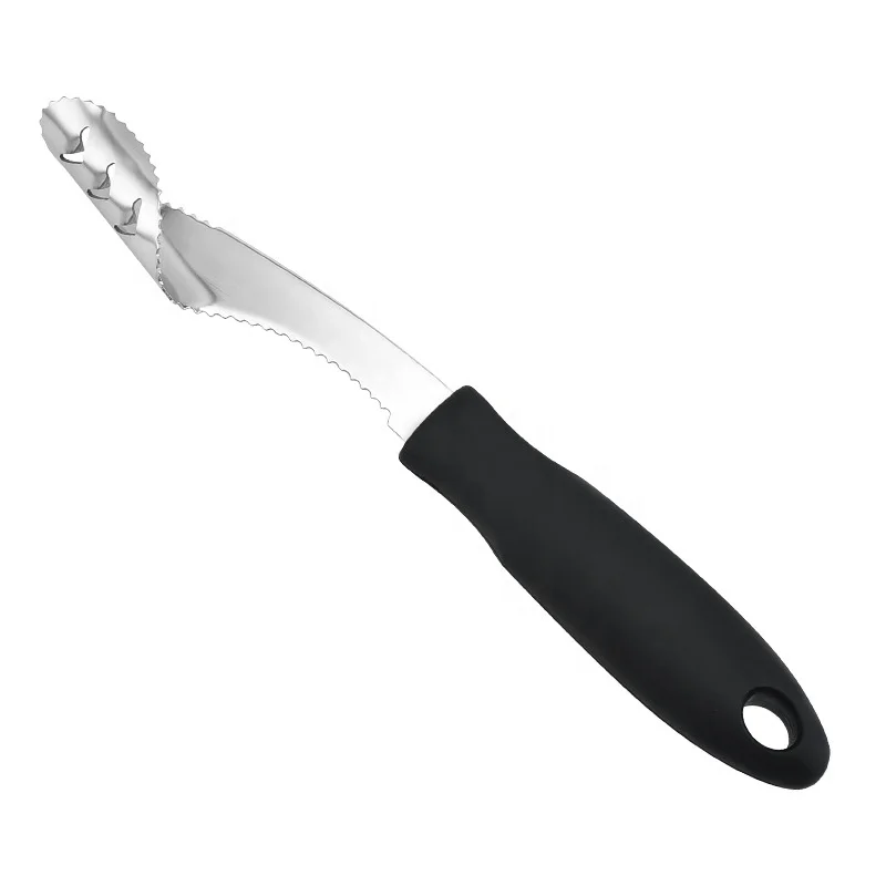 Stainless Steel Kitchen Gadgets Pepper Corer Tool Remover with Serrated Slice Tool