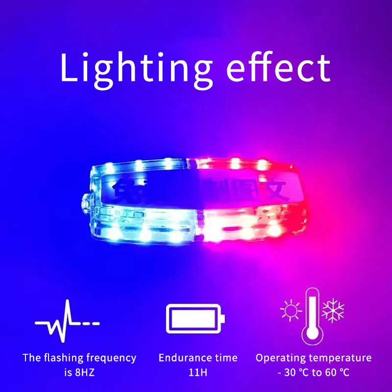 Traffic strobe flashing light led warning rechargeable shoulder light