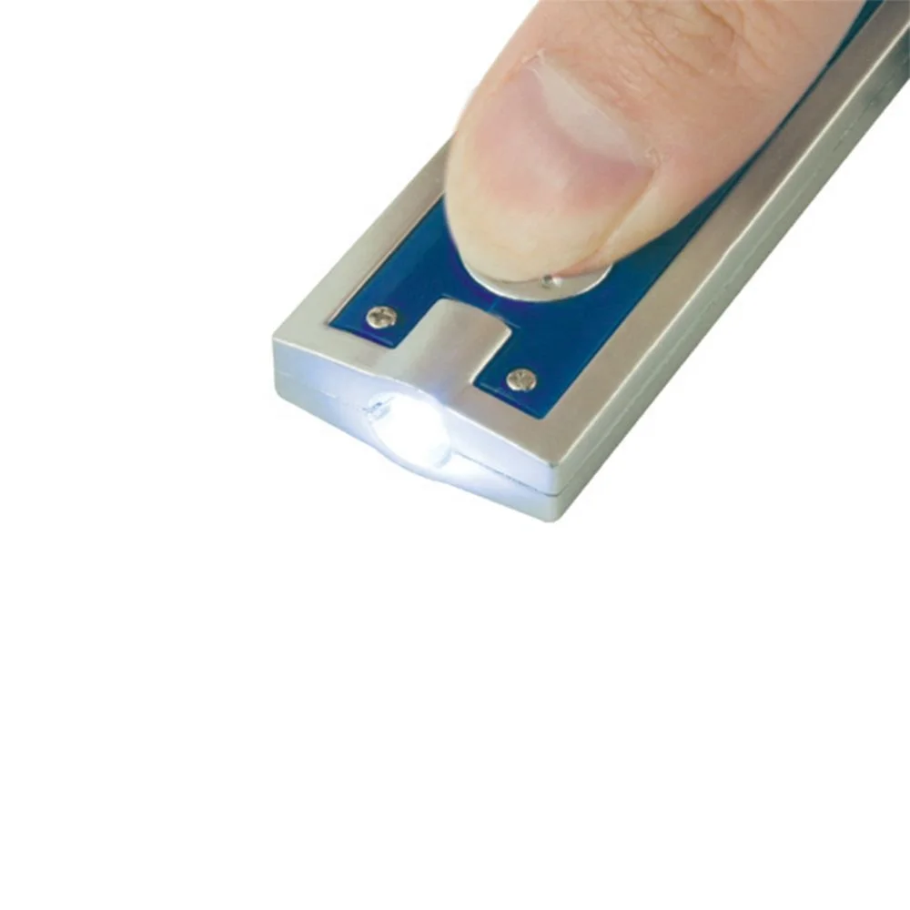 Wholesale Custom LED Light Torch Key Ring with Button Switch Keychain Promotional Gifts KRT005 Signature Torch Key Ring in Stock