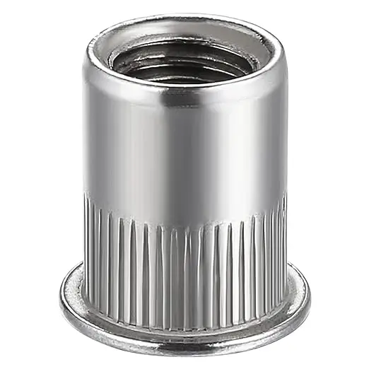 Stainless Steel 304 Surface Flat Head Rivet Threaded Into The Nut Knurled Body