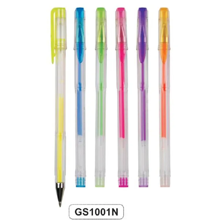 2021 Factory Wholesale Custom Translucent Barrel Candy Color Gel Ink Pens