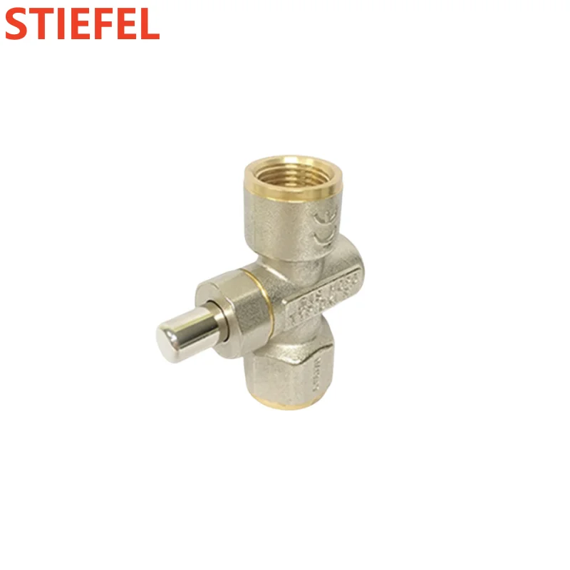 push button air release valve pressure gauge with isolating cock
