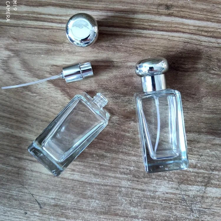 Пустые прозрачные квадратные многоразовые флаконы Jo Malone 30 мл стеклянная бутылка-распылитель с алюминиевым атомайзером для