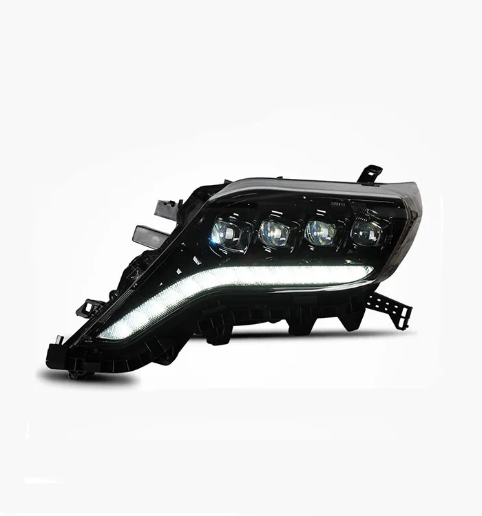  Полный светодиодный налобный фонарь для Toyota Prado 2014-2016 FJ150 DRL аксессуары дальнего и ближнего