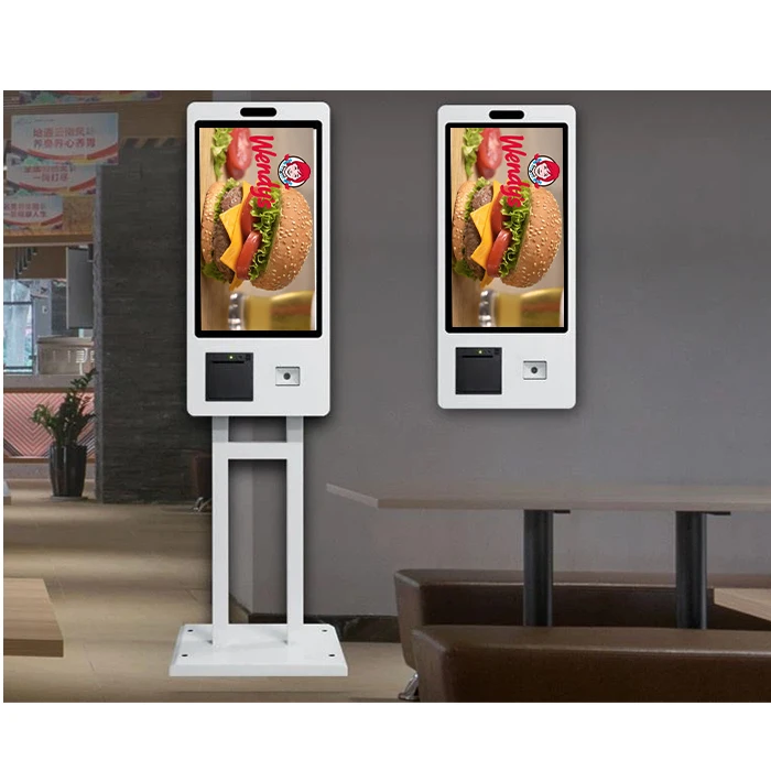 crtly Touch screen self checkout kiosk machines 27 inch wall mounted Self Ordering payment self service mcdonalds kiosk
