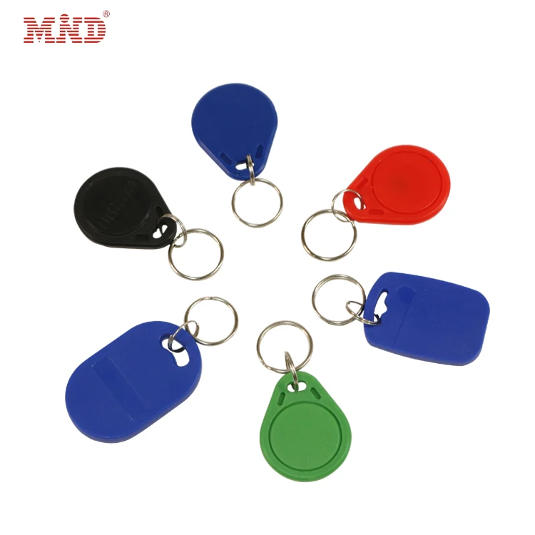 13.56mhz and 125khz Dual Frequency RFID Keyfob Rewritable Card NFC Key Fob With Keychain