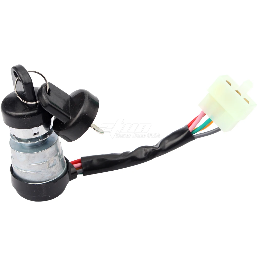5 Wires 5 Pins Ignition Switch Keys Lock Set for 50cc - 150cc Go Kart Baja Kinroad Kazuma TaoTao Roketa Sunl